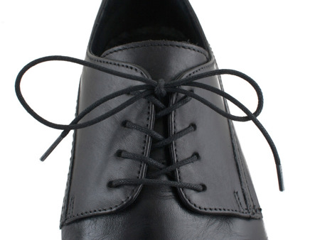 Sznurówki woskowane do butów okrągłe czarne